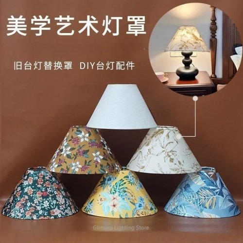 Pleated Fabric Lamp Shade for E27/E14 Table/Floor Lamp, Soft Cover for Bedroom, Replacement Lampshade for Warm Home Lighting