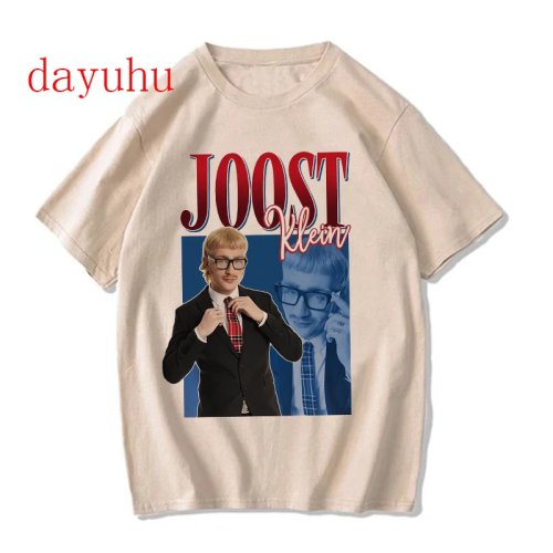 Áo thun unisex phong cách Y2K streetwear vintage tay ngắn cổ tròn cổ điển với hình in I Love Joost Klein