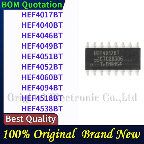 HEF4017BT HEF4040BT HEF4046BT HEF4049BT HEF4051BT HEF4052BT HEF4060BT HEF4094BT HEF4518BT Circuitos integrados lógicos + Carcaça PC