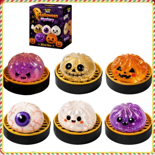 Jouet anti-stress Halloween 5,5 cm 2026 - Jouet de décompression à pétrir et presser