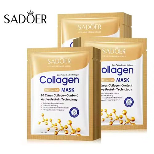 SADOER Collagen Face Mask – Firming, Moisturizing, Repairing & Brightening Sheet Masks for Skincare (5/10/20/30 Pcs)