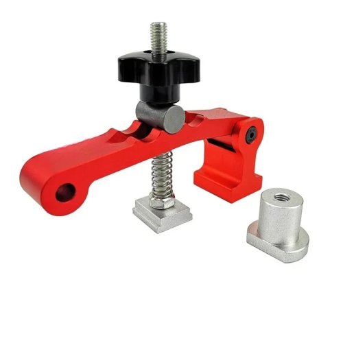 Pinza de posicionamiento rápido para mesa de carpintería, placa de presión ajustable para ranura en T
