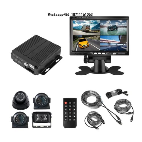 4-Channel Vehicle Mobile DVR with 7-Inch Screen - Truck & Bus Security System