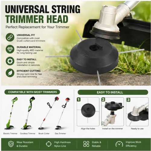 Wear-Resistant Universal Metal Circular Saw Blade with Steel Wire for Grass Cutting, 1Pc Lawn Mower Brush Cutter Blade