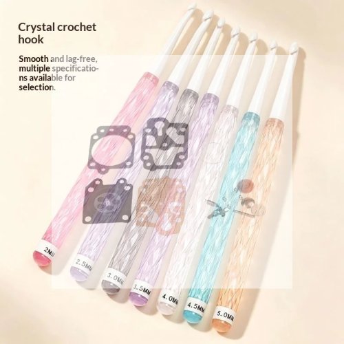 Color Crochet Hook Kit 8Pcs Ergonomic Lightweight Design for Beginner DIY Sweater Knitting, Ideal Gift for Knitters