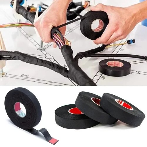 15m Heat Resistant Flame Retardant Cloth Tape for Car Wiring Harness Loom Protection