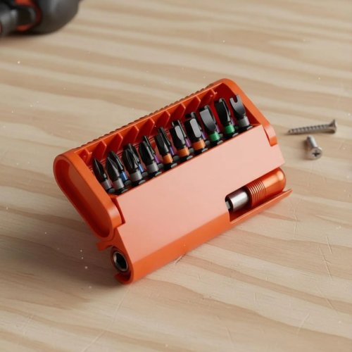 Set di punte per cacciavite con gambo esagonale in acciaio S2, antiruggine, codificate a colori, portatile