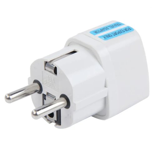 Adaptador de viaje universal internacional de alta calidad – Conversor de enchufe UK/US/EU/AU a toma europea alemana