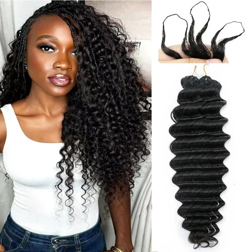 Miracle Knots Haakvlechten Echthaar Vietnam Deep Wave/Krullend Micro Loop 35-60 cm