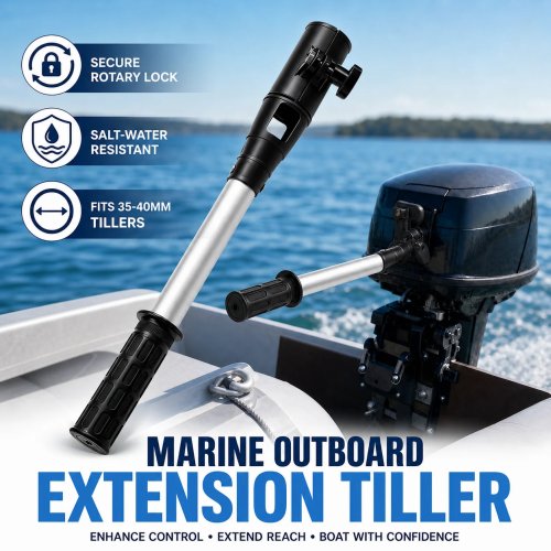 46cm Telescopic Outboard Motor Tiller Handle Extension for Boat Steering, Fishing, DIY Upgrade