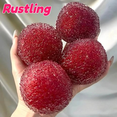 Bola anti-stress Slushy Bayberry – Brinquedo squishy fidget moldável com som ASMR a farfalhar, bola anti-stress sem ressalto