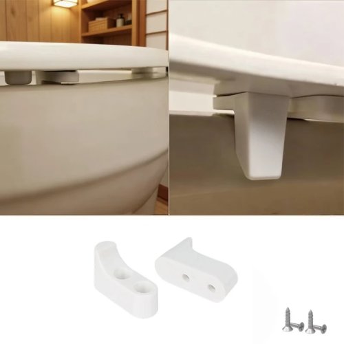Bộ Nắp Bồn Cầu Chống Trượt Cho Xe RV, 2 Cái, Màu Trắng, Nhựa, Kèm Ốc Vít, Chống Lỏng, Chống Trượt, Phụ Tùng Bồn Cầu Cho Xe Cắm Trại và Nhà Di Động