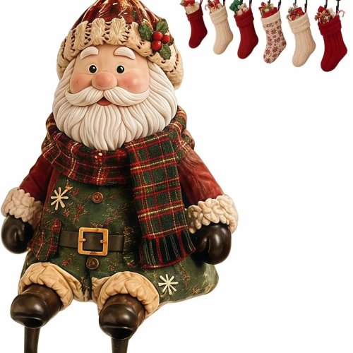 Suportes para meias de Natal para prateleira com ganchos escondidos