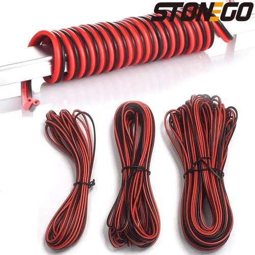Cáp nối dài 2 chân cho đèn LED dây STONEGO 5M 10M 20M 22AWG cho WS2812 WS2811 2835 5050 COB RGB