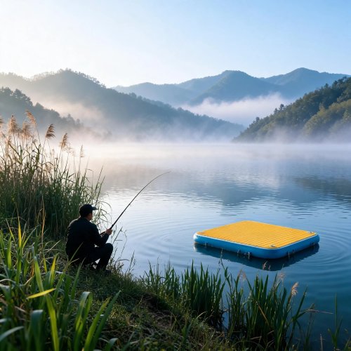 Plataforma flotante inflable 3m/4m, muelle para yate y lago, PVC Drop Stitch