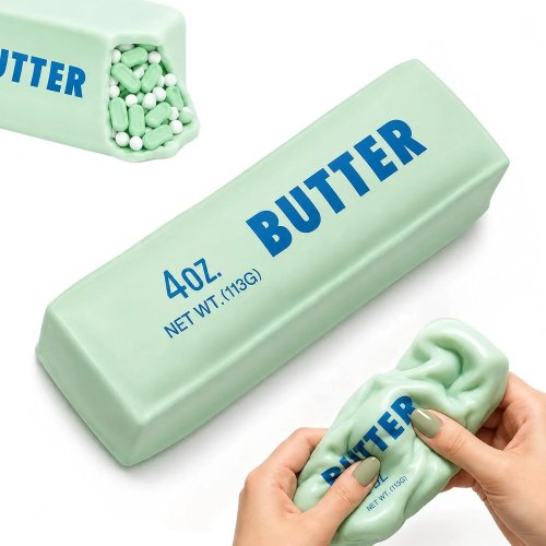 Bóng giảm stress squishy Butter Stick – Đồ chơi bóp crunchy đàn hồi chậm, fidget cảm giác ASMR giảm lo âu và luyện tay