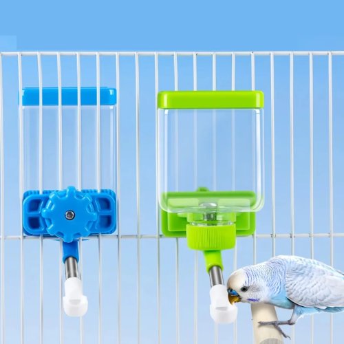 1個 バードウォーター＆フィーダー ランダムカラー/スタイル インコケージ用アクセサリー 小鳥用給水器