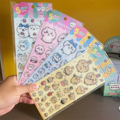 Kawaii Chiikawa Anime 3D-Tropfenkleber-Sticker – Niedliche DIY-Deko-Sticker für Laptop & Geschenke