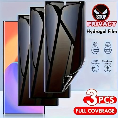 Protetor de ecrã 3 unidades para Samsung S25 S24 Ultra, película hidrogel suave para Galaxy S25 S24 S23 S22 S21 Ultra Plus FE