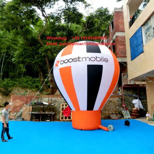Globo aerostático inflable personalizado resistente al agua de tela Oxford con ventilador integrado para publicidad exterior (CE)