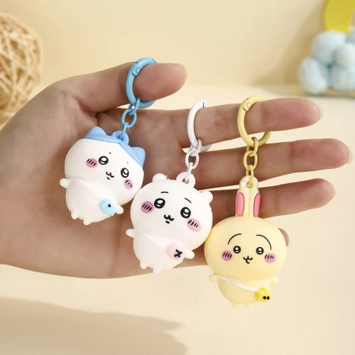 พวงกุญแจจี้ Chiikawa Usagi Hachiware น่ารัก ของตกแต่งกระเป๋าการ์ตูน อุปกรณ์ DIY