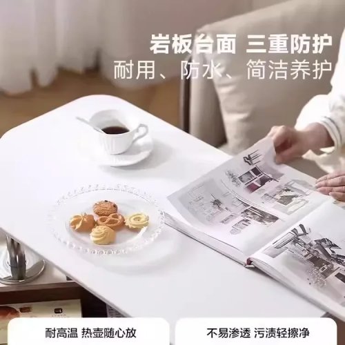 리프트 조절 이동식 커피 테이블 & 사이드 테이블, 소형 아파트용 티 테이블 트롤리