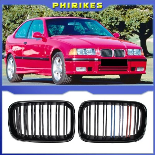 Решетка радиатора передняя для BMW E36 1992-1999 318i 323i 325i 320i 328i, черный ABS замена