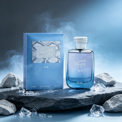 Rasasi Hawas Ice Nước Hoa Eau de Parfum Nam – Hương Citrus Tươi Mát, Lưu Hương Lâu, 100 ml / 3,4 fl oz