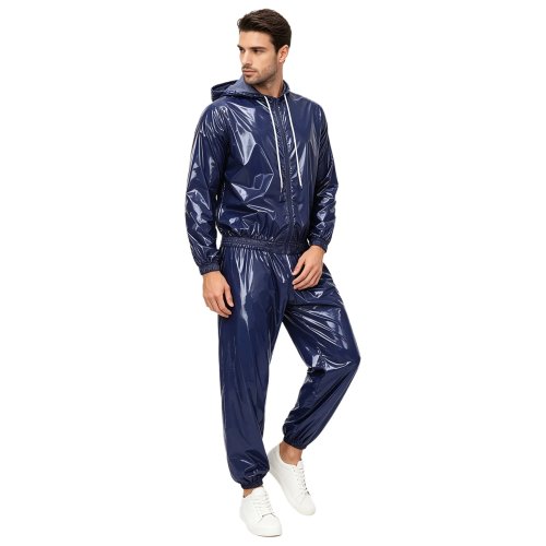 Ensemble imperméable homme – coupe-vent et pantalon, sauna suit pour danse hip-hop, cyclisme, sport et clubwear