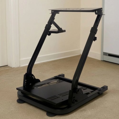 Folding Racing Game Steering Wheel Stand – Space-Saving Portable Wheel Mount