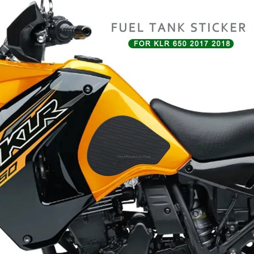 ملصقات مطاطية مانعة للانزلاق لجانب خزان الوقود لدراجة كاواساكي KLR650 2017-2018+ اكسسوارات دراجات نارية