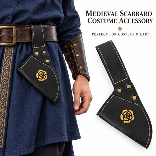 中世風 PUレザー製 剣鞘 ハロウィン コスプレ ルネサンス 仮装 アクセサリー LARP用