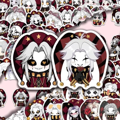 60PCS Calcomanías de Anime The Freak Circus, Calcomanías Impermeables Autoadhesivas DIY para Vasos, Fundas de Celular, Computadoras, Mochilas, Armarios