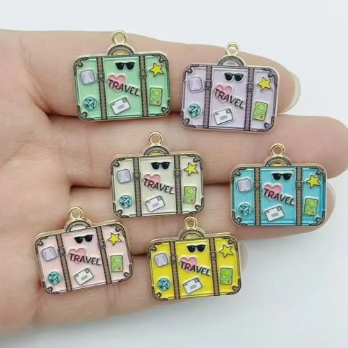 10pcs Porte-clés Émaillé Mode Sac à Main DIY Bijoux Accessoires Pendentif Alliage