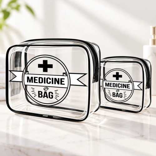 Klare PVC-Medikamententasche – wasserdichter Erste-Hilfe-Beutel, Reiseapotheke-Organizer, Notfallset & Kulturbeutel