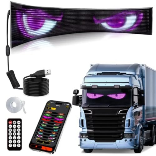 Đèn LED Devil Eye lớn cho kính chắn gió 52"x7.5" [Chip tiên tiến màn hình kép đồng bộ 100%] LED Cat Eyes lớn tùy chỉnh lập trình được