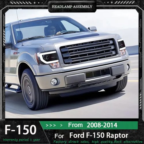 Faróis LED para Ford F150 Raptor 2008-2014, Luzes Diurnas, Luzes de Sinalização, HID Bi-Xenon, Acessórios Auto
