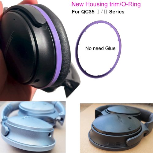 Moldura de carcasa personalizada para auriculares Bose QC35 Series - Anillo decorativo del borde de la carcasa de plástico del altavoz