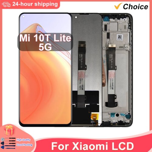 شاشة LCD IPS تعمل باللمس للاستبدال لـ Xiaomi Mi 10T Lite 5G M2007J17G - وحدة عرض باللمس