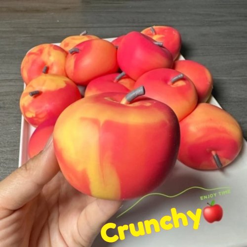 Pelota Antiestrés Manzana Squishy Crunchy Juguete Fidget ASMR Regalo de Navidad