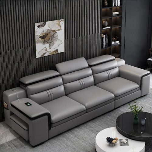 Luxe Europese Hoekbank Design Woonkamerbank met Dubbele Chaise Longue