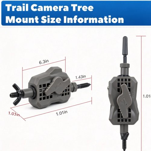 트레일 카메라 및 IP 카메라용 나무 마운트, 1/4" 및 3/8" 나사 벽걸이 홀더
