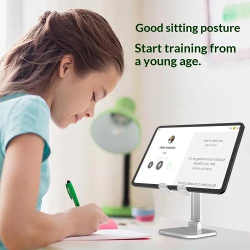 Soporte plegable de 3 secciones para móvil, soporte de sobremesa antideslizante para móviles y tablets, entretenimiento en casa