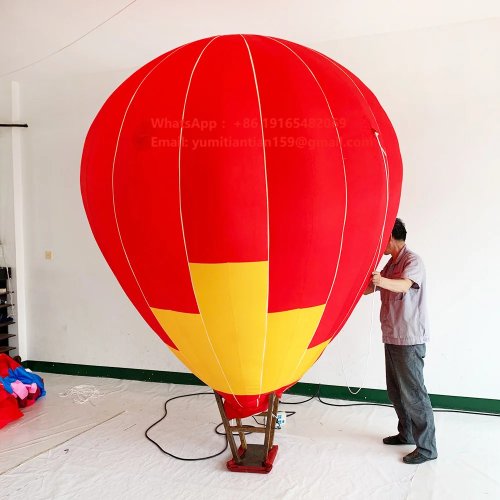 Globo aerostático inflable con luces LED, tela Oxford/PVC 3 m, bomba eléctrica, garantía de 2 años