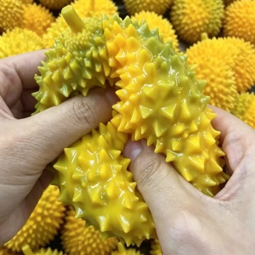 Giocattolo Squishy Durian Croccante Fatto a Mano - Palla Antistress e Fidget ASMR Sensoriale per Adulti