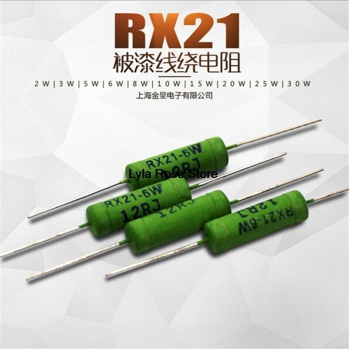 10 pz Resistenza di potenza a filo fissa RX21 5W/6W 0,1–22 Ohm