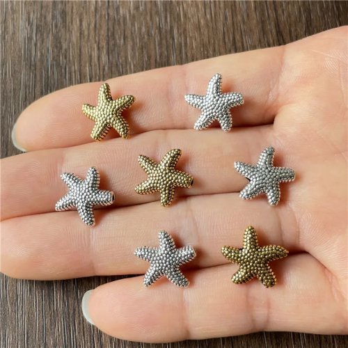 15個 星・ヒトデチャーム ジュエリー制作DIY用 ブレスレット・ネックレスコネクタービーズ アクセサリー