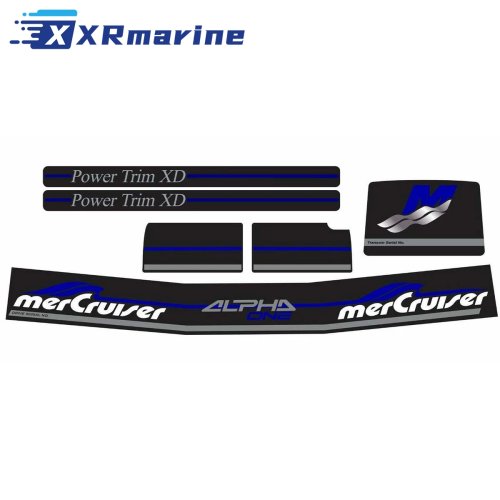 Set di Adesivi Blue Rams per Mercruiser Alpha One Gen Two - Kit Completo di Decalcomanie 37-861431A98