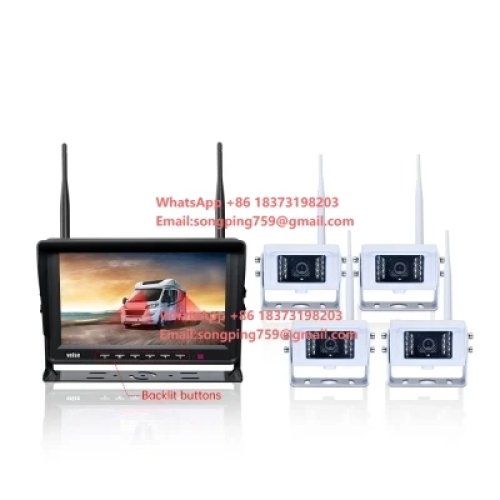 무선 IP69K 카메라 10.1인치 모니터 RV, 트레일러, 트럭용