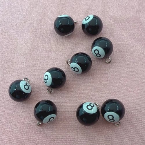 10 pièces breloques en résine billard et tennis de table, pendentifs de sac DIY, accessoires de bijoux faits main